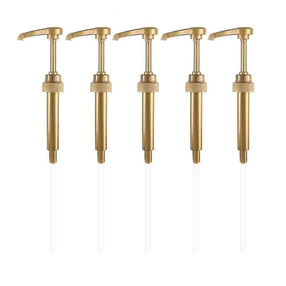 5 Pcs Café Lait Thé Distributeur Sirop Pompe Distributeur de liquide noir pour sirop Torani 8ml Bouteille de jus