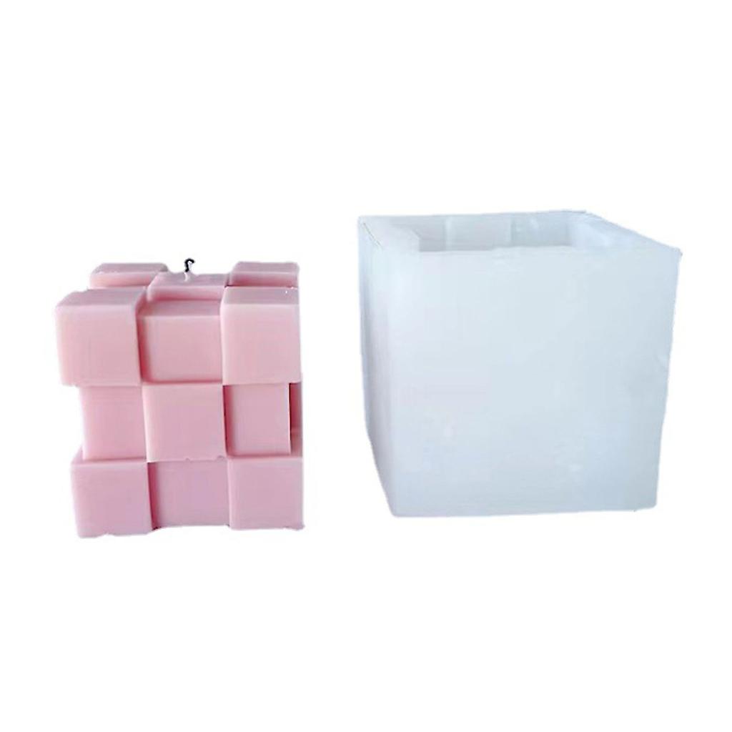 Cube Block Shape Candle Silicone Mold Epoxy Resin Mold DIY Decorations Tool