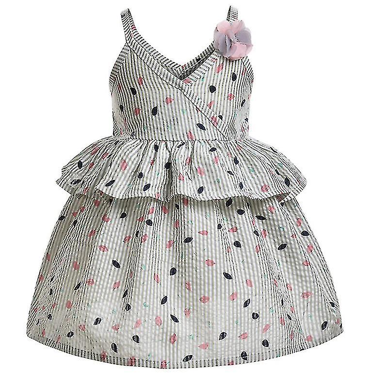 1-7 Jahre Mädchen Party Prinzessin Kleid Sommer A-Linie Kleider-c