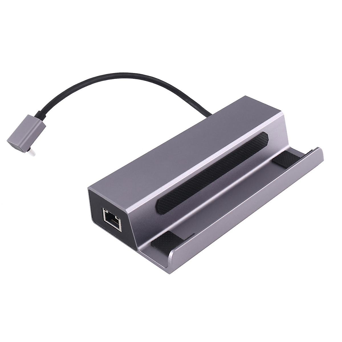 Docking Station for 6 in 1 HUB USB Type C to -Compatible 4K RJ45 USB 3.0 for SteamDeck Charging TV