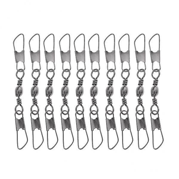 5x10pcs Barrel Swivels mit Interlock Snap Angel Köder Tackle Verbinder 10 #