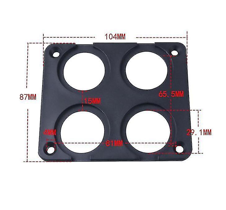 4 Holes Car Panel- Usb Cigarette Lighter, Voltmeter Mount Holder