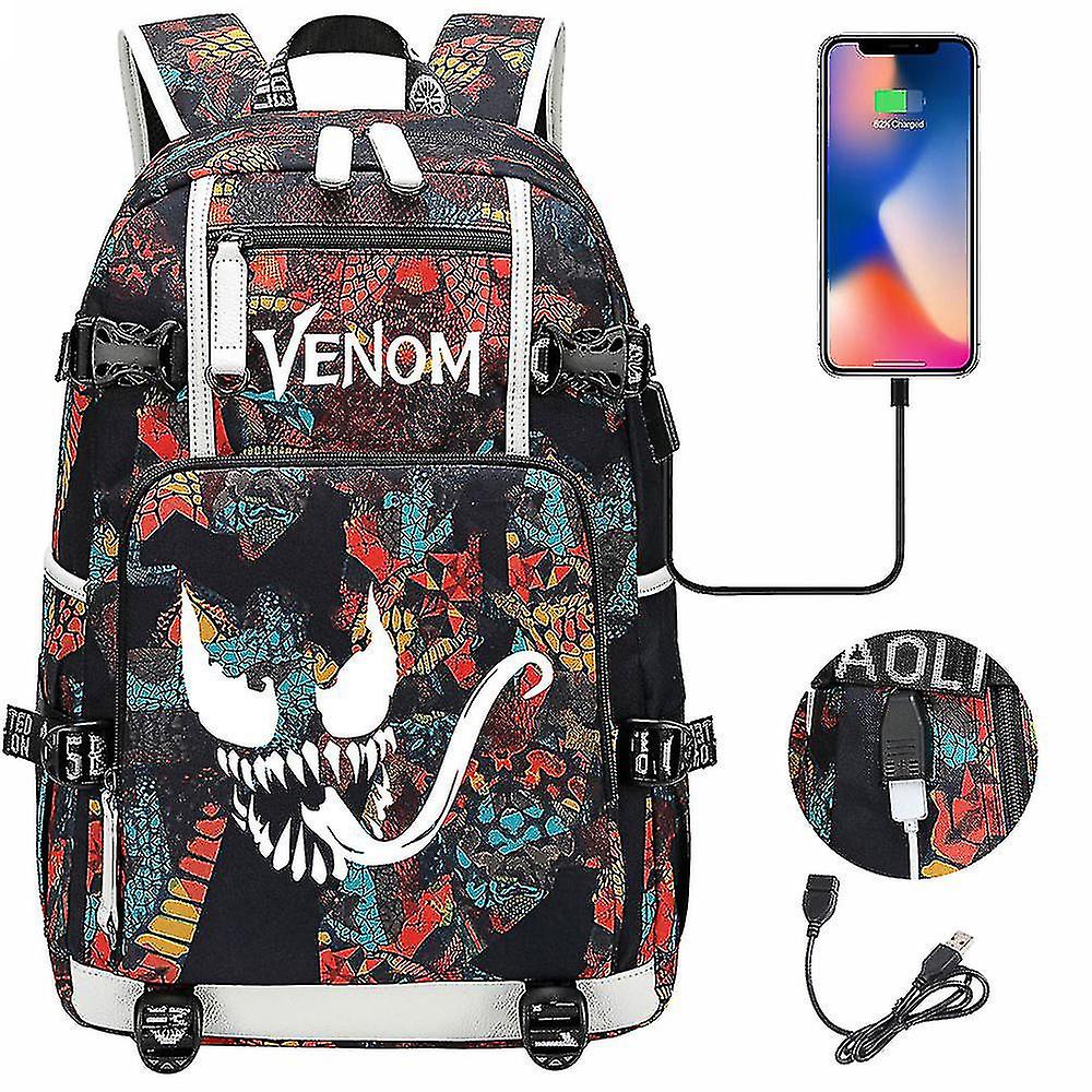 Venin de moda imprimate USB Youth Schoolbag (2- )