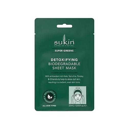 Sukin Super Greens Detoxifying Biodegradable Sheet Mask