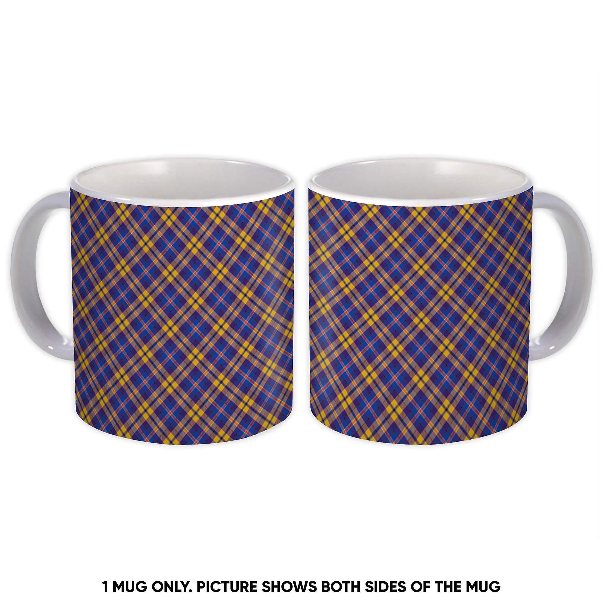 Gift Mug: Abstract Tartan Print For
