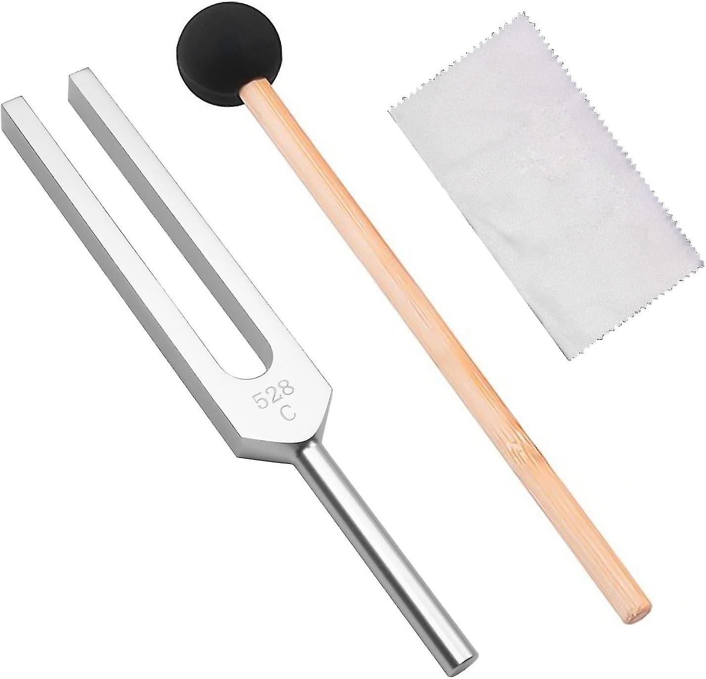 Lesage Otto 128 Hzバイオソニック加重音叉ダイアパソン医療128Hz音叉治療用128Hz音波スライダーシリコンハンマークリーニングクロ付き