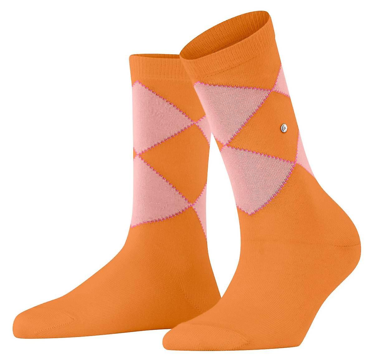 Burlington Darlington Socks - Mandarin Orange/Pink