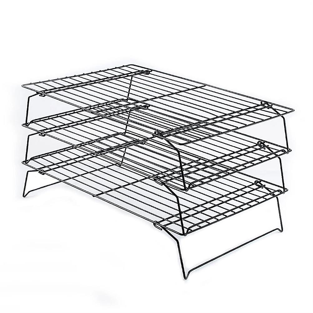 3 Tier Stackable Cooling Rack Non Stick Coating Cake Stand Baking Roasting Rack Net Kitchen Tool
