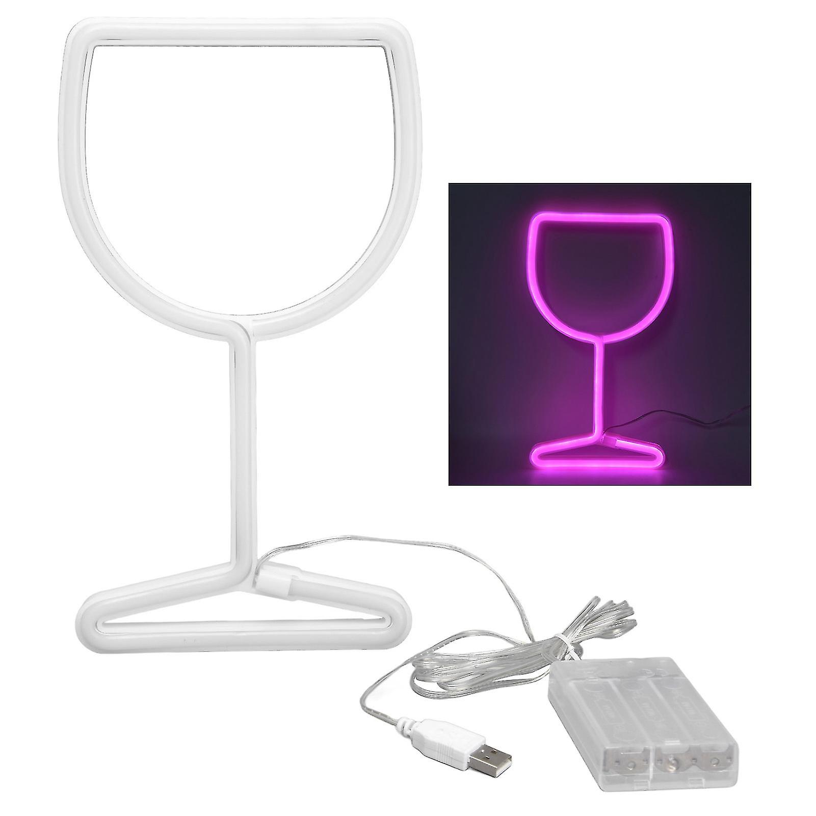 LED Neon Light Dual Power Supply LED Light Source Energy Saving Suspension Design Neon SignPink