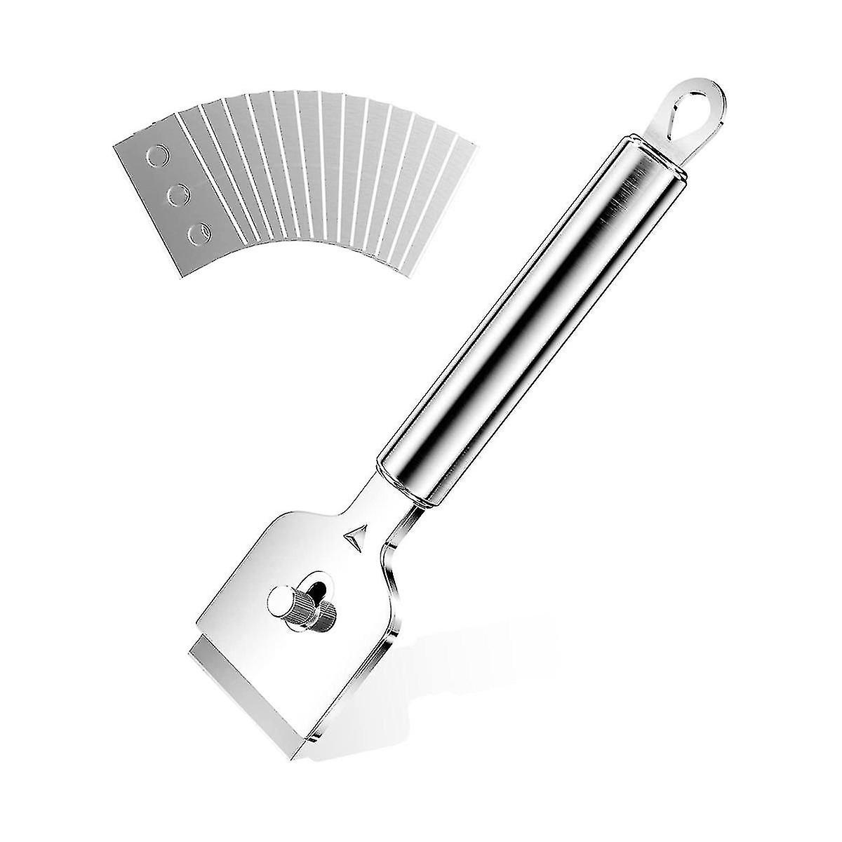 Hob Scraper Metal, Scraper Ceramic Hob With 14 Replacement Blades, Glass Scraper Ceramic Hob, Hob S