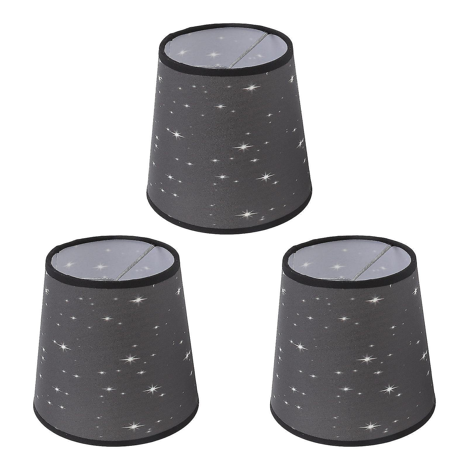 Handmade Modern Star-Patterned Fabric Lampshade for E14 Wall Light