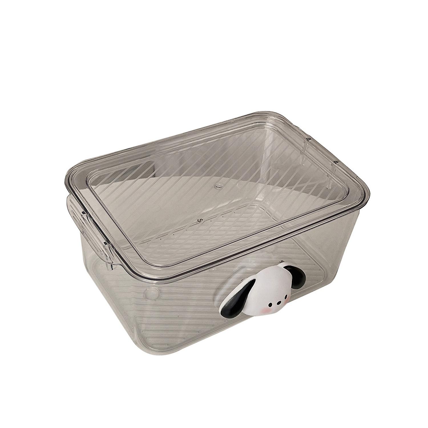 Desktop Storage Box Handle Design Easy Access with Dog Cosmetics Stationery Storage Container Home S