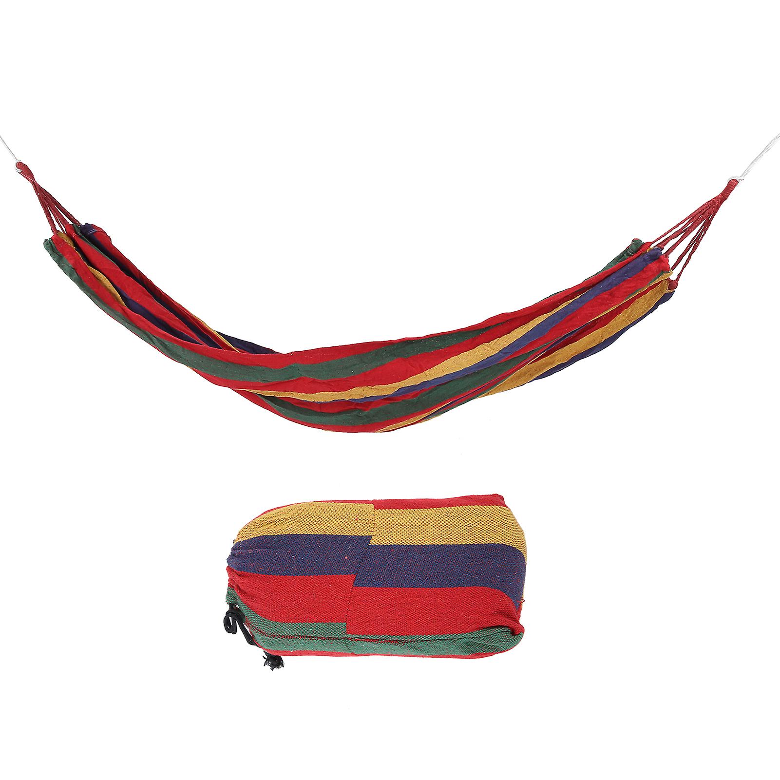Camping Hammock Ultralight Portable Outdoor Travel Hammock with 250kg Load CapacityRed with Color Stripe
