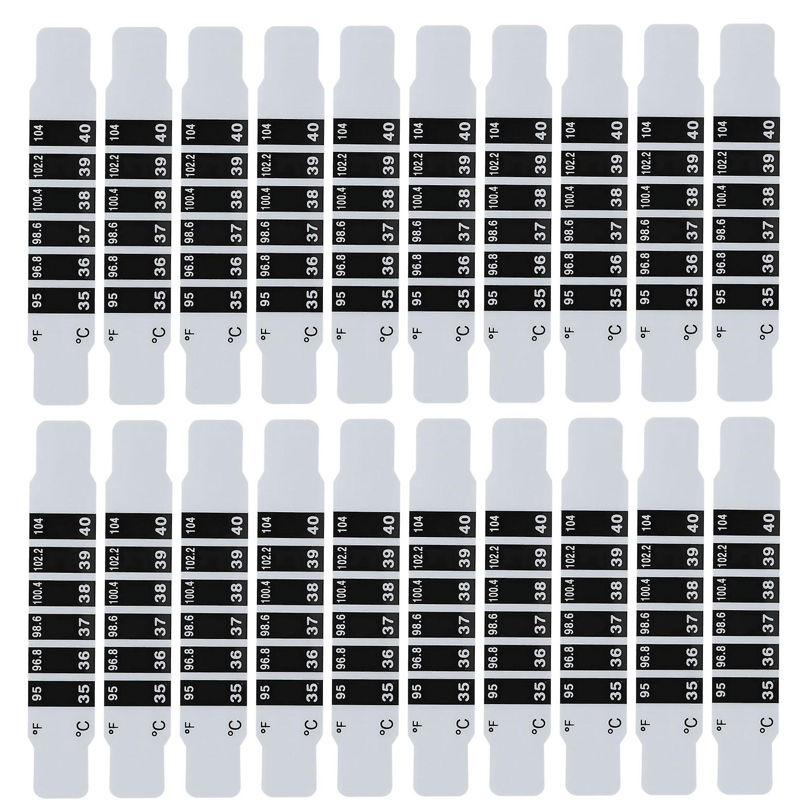 20 Pack Reusable Forehead Thermometer Strips for Fever Thermometer