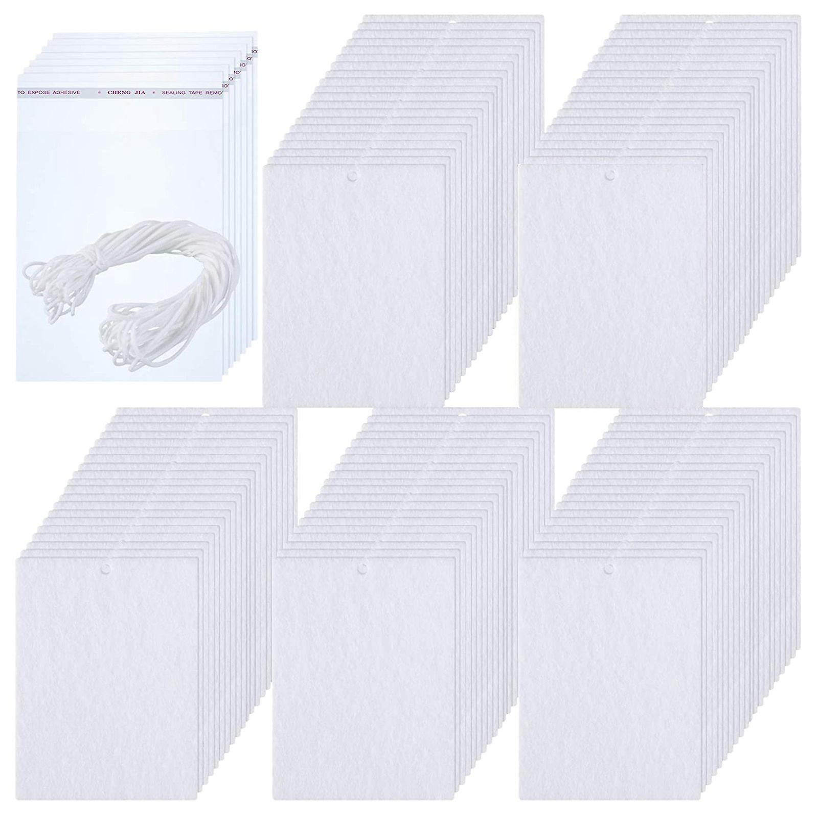 100 PCS Sublimation Car Air Freshener Sheets Car Scented Hanging Sheets Felt DIY Fragrant Sheets