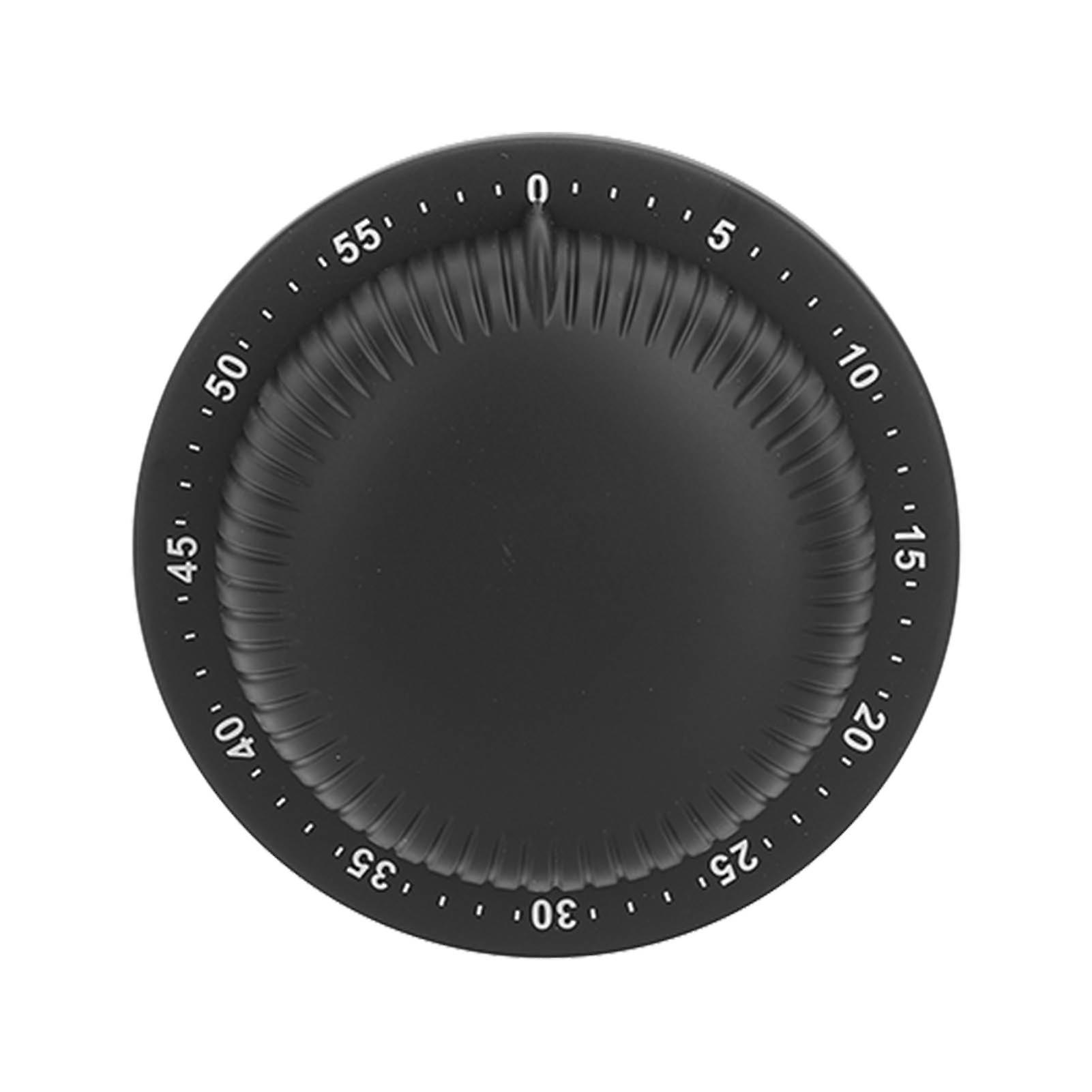 Stainless Steel Mechanical Timer Black Kitchen Timer Study Alarm Clock Time Management Tool for Children Durable Easy-to-Use Reminde