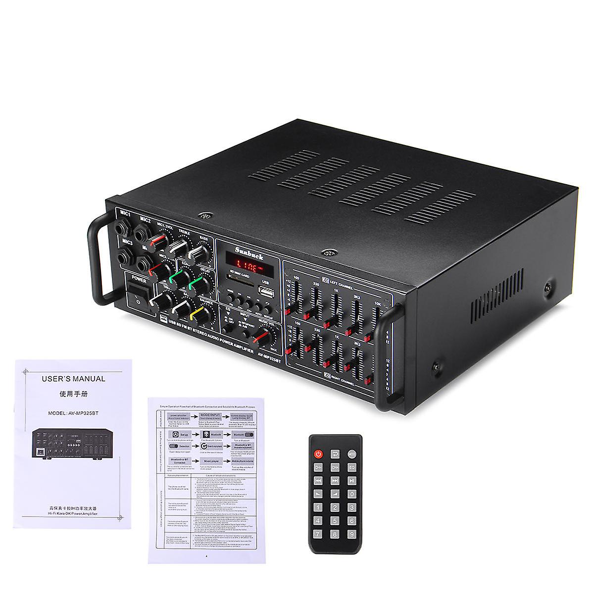2000W 2 Kanal Eq Bluetooth Home Stereo Power Auto Verstärker Audio Usb Verstärker