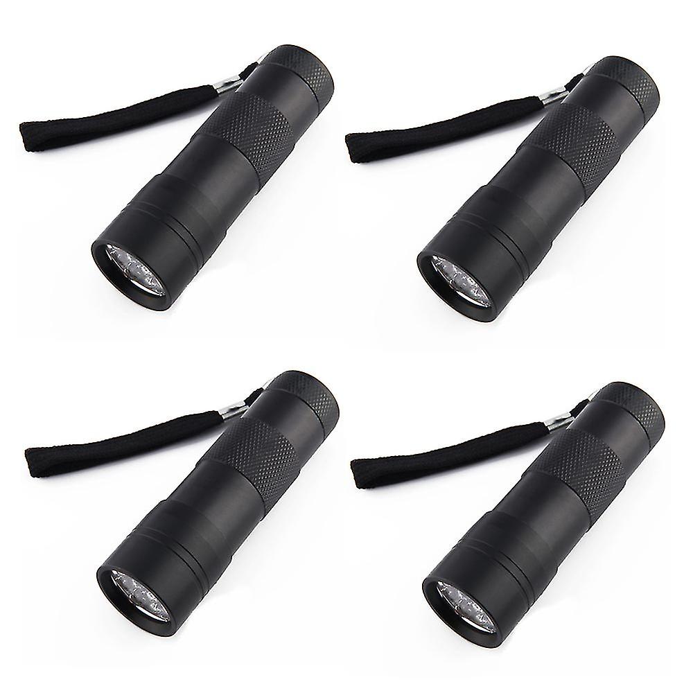 4pcs 12led Violet Light Flashlight, 395 Violet Light Uv Flashlight