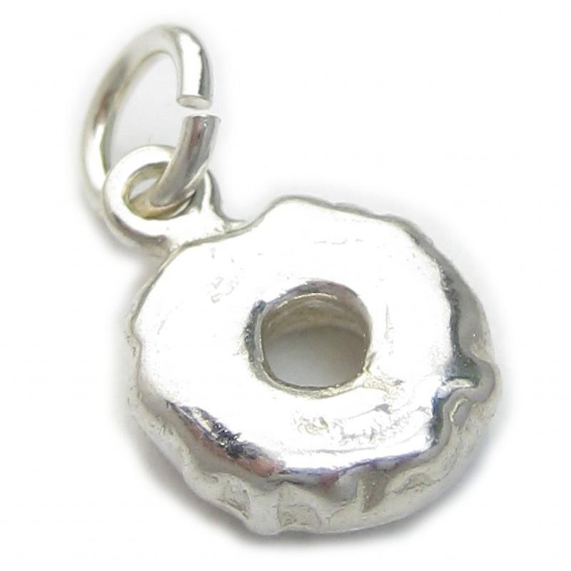 Doughnut Small Sterling Silver Charm .925 X 1 Donut Charms