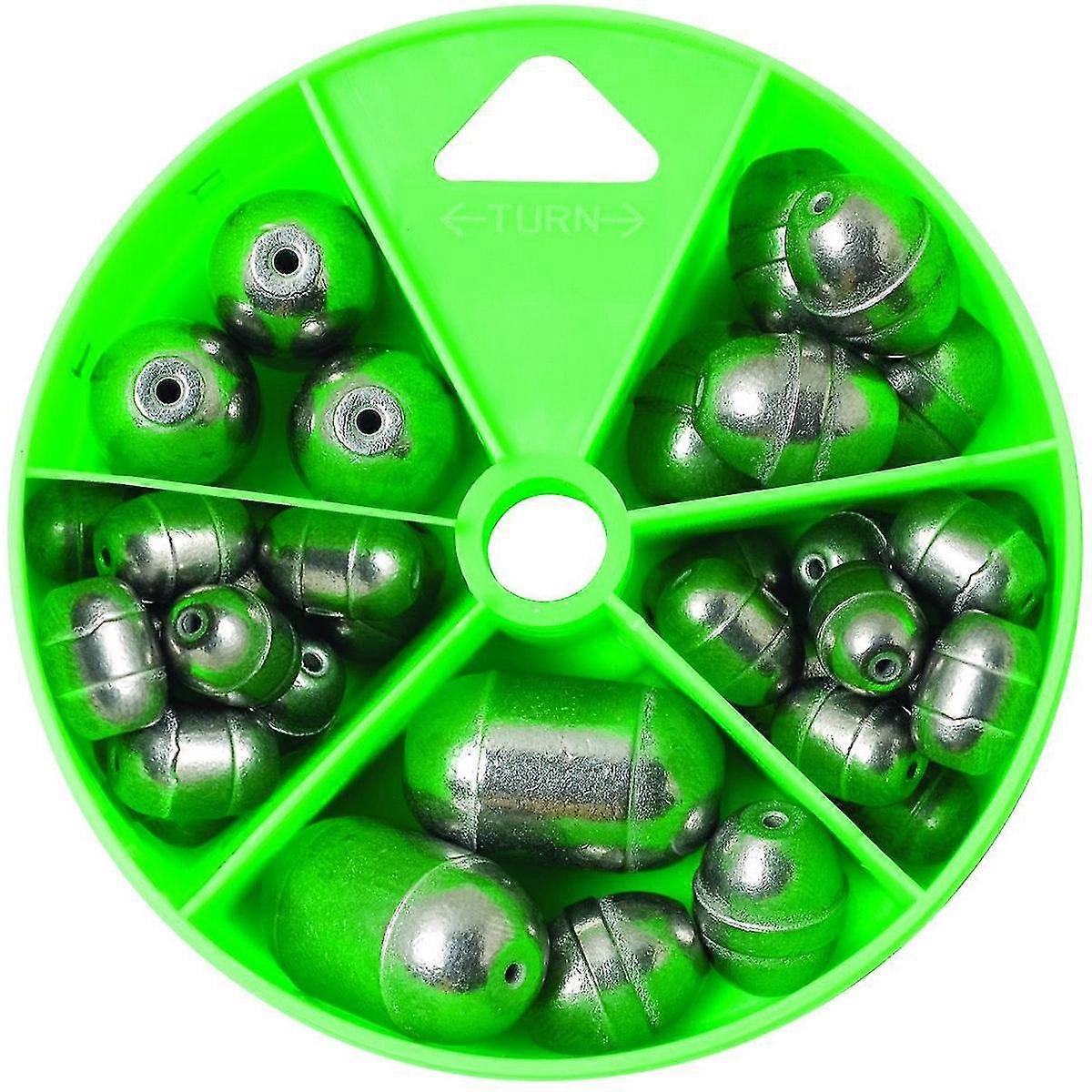 Eagle Claw Steel and Tin Egg Sinkers and Removable Split-Shots Dial Pack