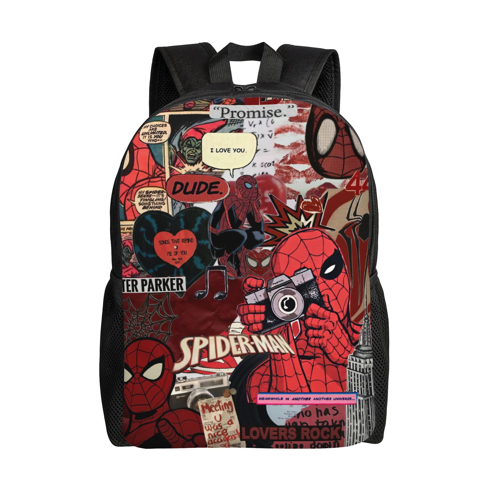 Spider Man Backpack, Adult Kids Simple Lightweight Casual Backpack for Children Student, Travel Backpack Laptop Backpack for College Work Camping