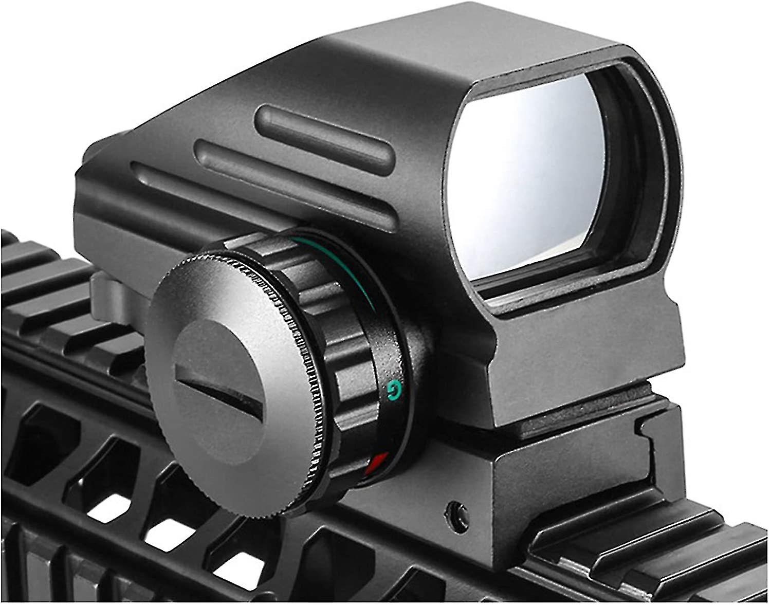 Reflex Sight 4 Different Red Green Dot Reticles Optical Scope with 11/20mm Picatinny Rail for Rifle Hunting,20mm,black
