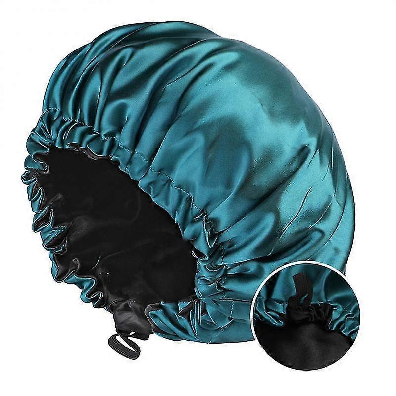Double Layer Satin Solid Sleeping Hat Night Sleep Cap Hair Care Nightcap Bathroom Shower Cap
