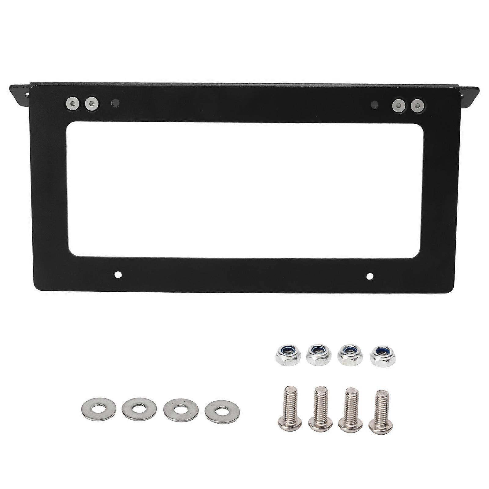 Front License Plate Frames Holder Aluminium Alloy Black Front Bumper Fixing Frame Mount Bracket Replacement for Ford Bronco 2021?2022