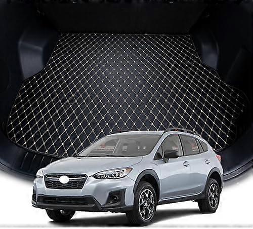unika bagagerumsmattor för Subaru XV 2024 2023 2022 2021 2020 2019 2018, Läder Car Boot Liner Matta Car Boot Cover Anti-Slip Mattor, Vattentät Bak T