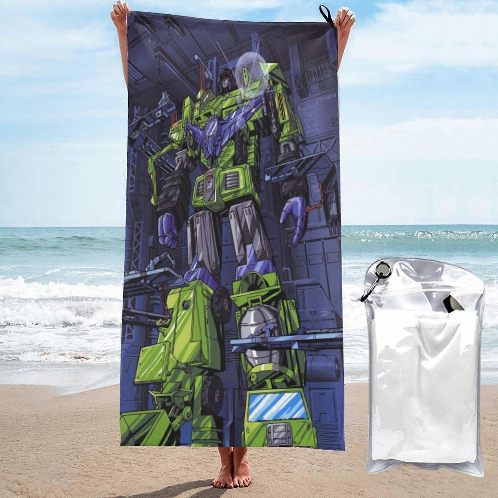 a690 Transformers Beach Towel Absorbent Quick  Beach Towels For Travel, Lightweight Soft Microfiber zjjh690
