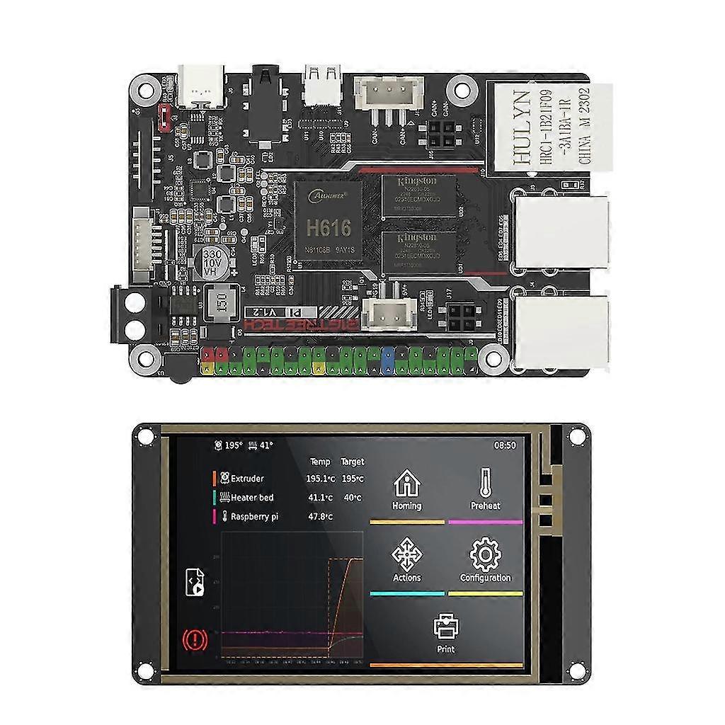 Pi V1.2 + Tft35 Spi V2.1 Control Board Kit For Fdm 3d Printers Running Klipper Firmware Powerful Processor