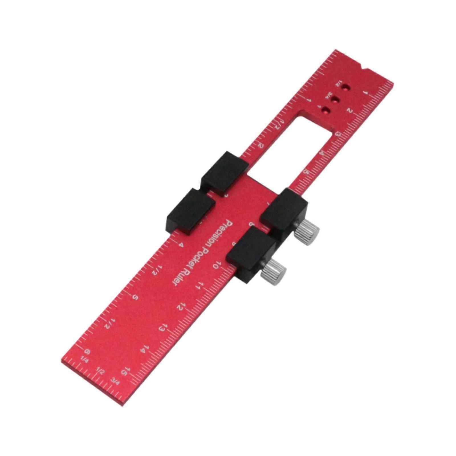 Precision Pocket Ruler inch and Metric Marking Ruler Marking Measuring Ruler 16cmx2.5cm