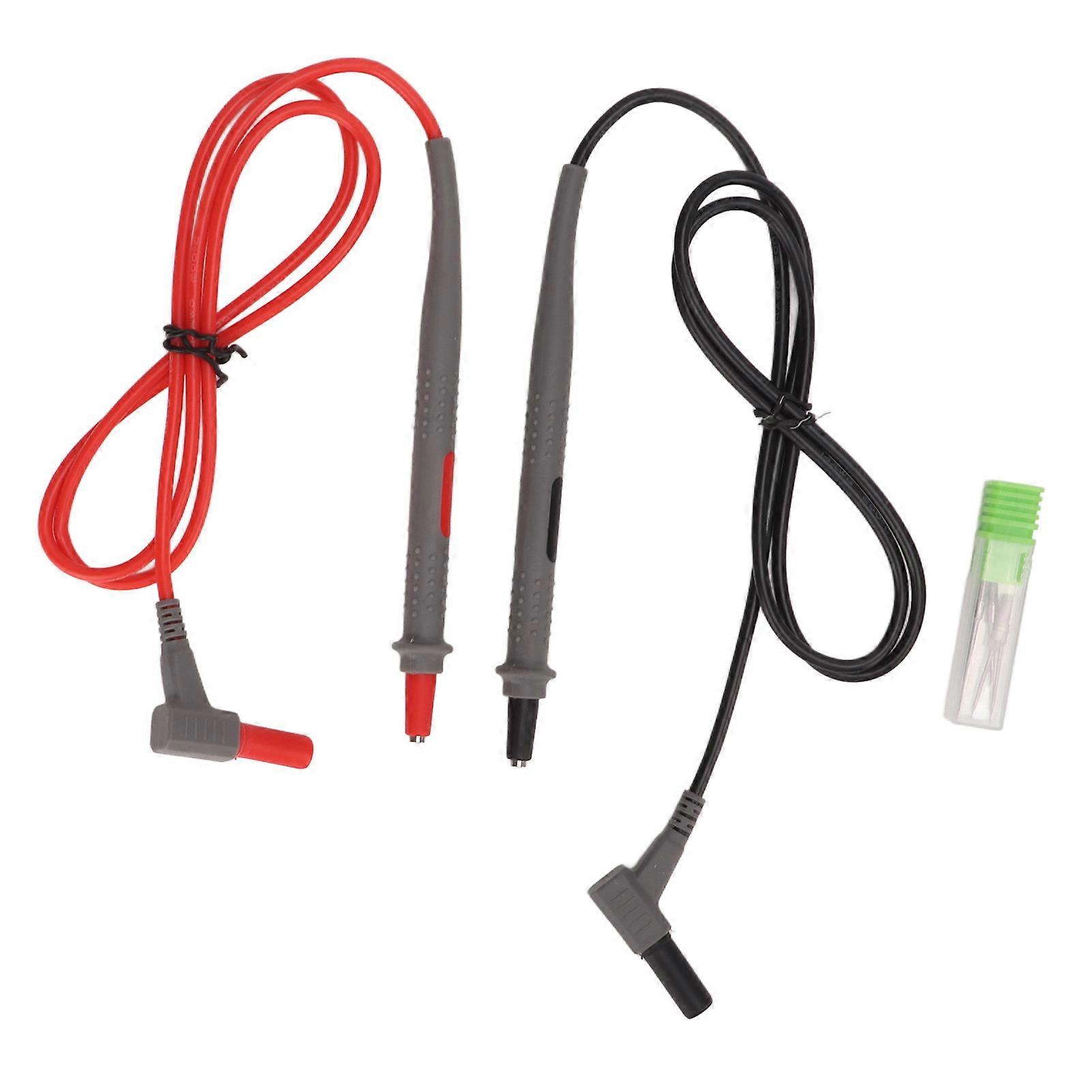 Multimeter Test Leads Kit Ultra Fine 2 Layer Silicone Soft Cable Wire Electrical Testing Probes YEMAA