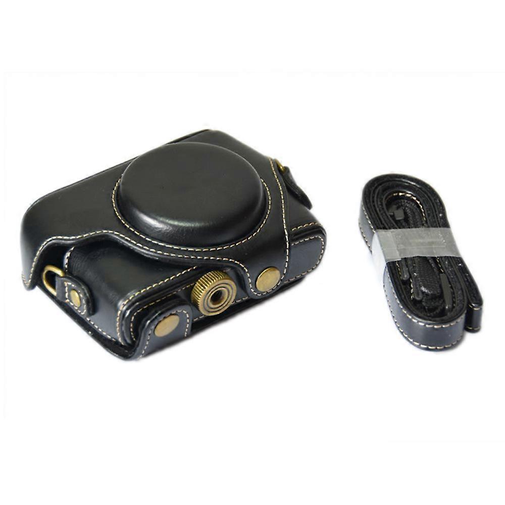 PU Leather Case Cover for Sony RX100 RX100II RX100 M3 RX100III M4 M5 M6 with Screw Buttom Case Strap Shoulder Bag