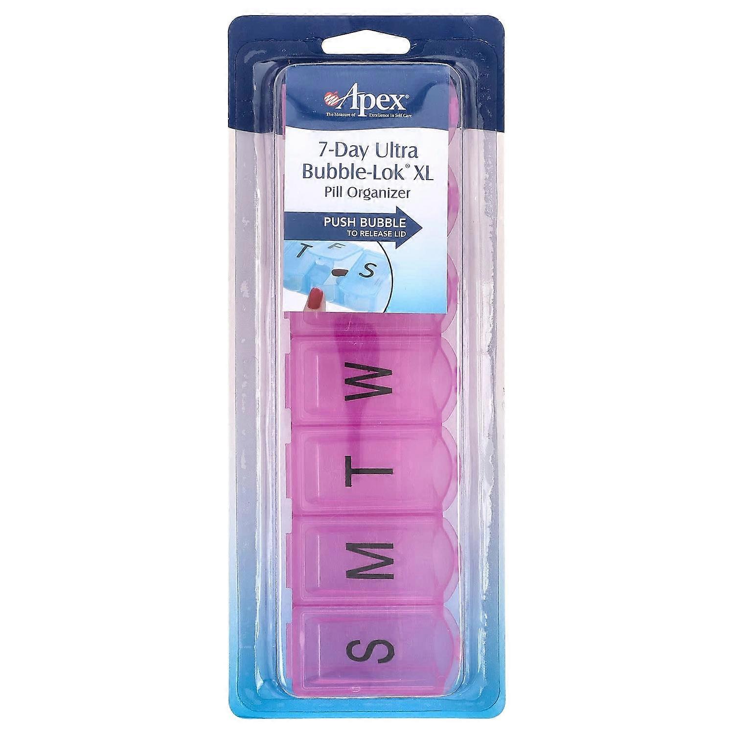 Apex, 7-Day Ultra Bubble-Lok Pill Organizer, XL, 1 Pill Case