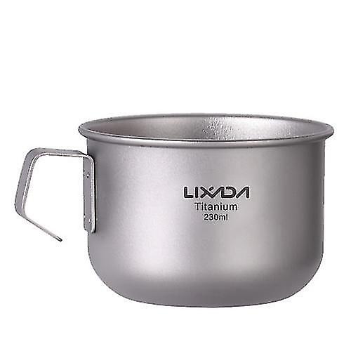 כלי בישול לקמפינג כלי אוכל 260 מ"ל ספל קפה טיטניום קל משקל מים תה למשרד הביתי טיולים תרמילאים פיקניק בחוץ