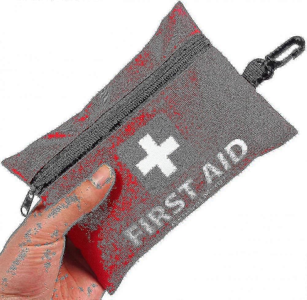 Mini First Aid Kit, 92 Pieces Small First Aid Kit - Includes Emergency Foil Blanket, Scissors For Tr