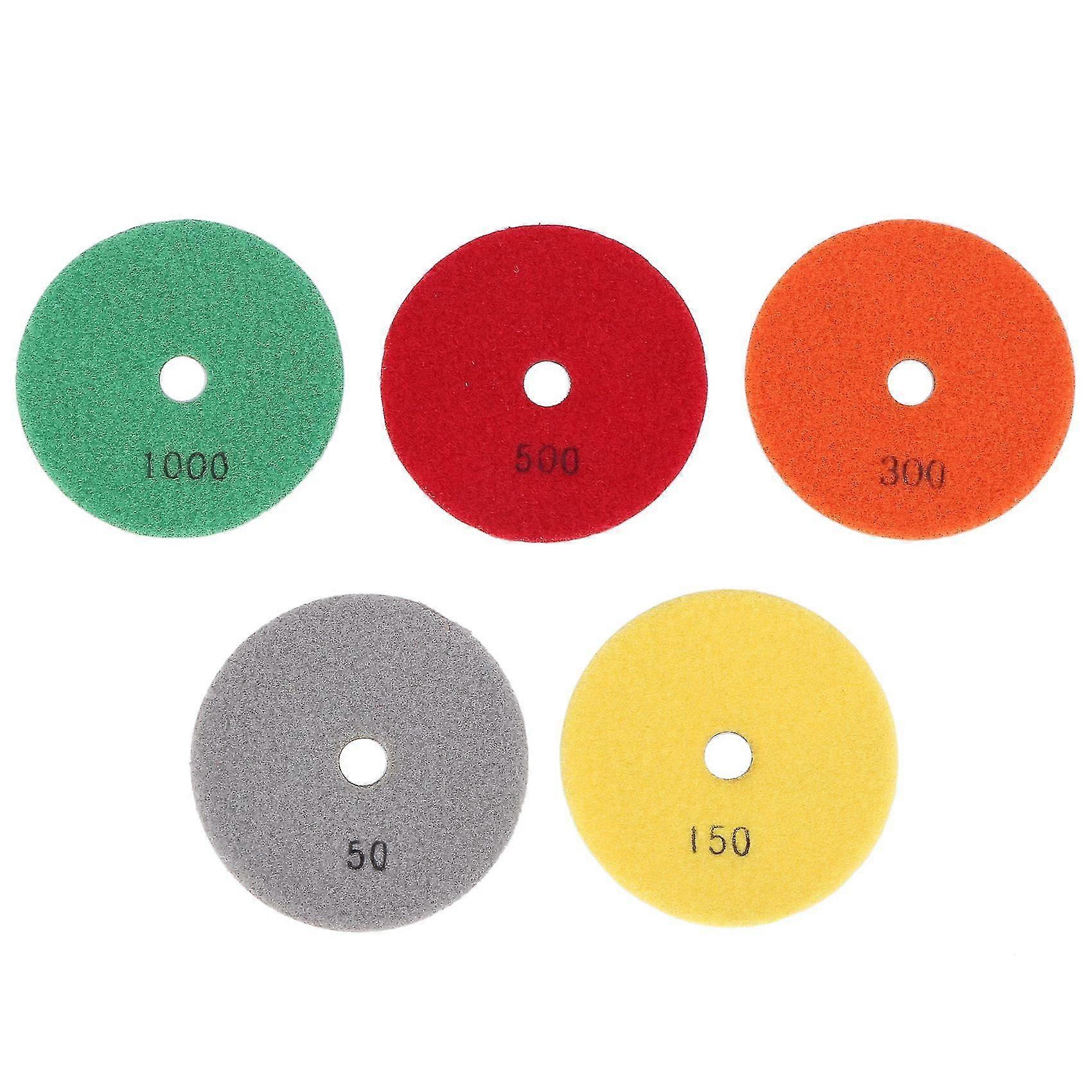 5pcs 4 Inch Diamond Polishing Pads 100mm Flexible Wet Concrete Floor Polishing Pad For Granite Marb