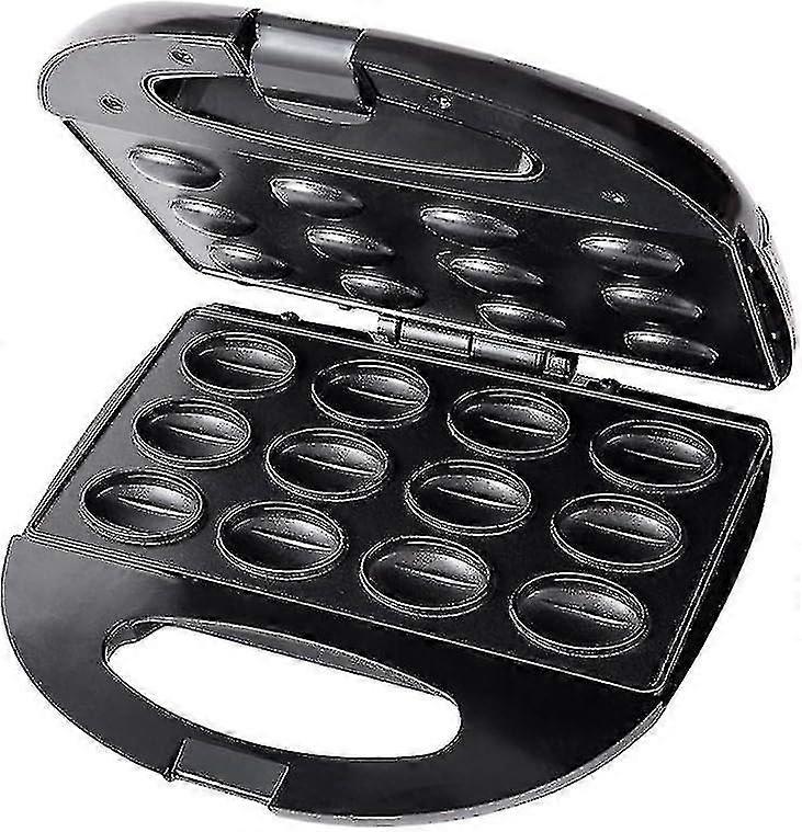 12 Electric Walnut Waffle Maker, Multi-functional Homemade Fruit Drying Machine, Pine Nut Maker, Small Walnut Machine, Peanut, Hazelnut (black)