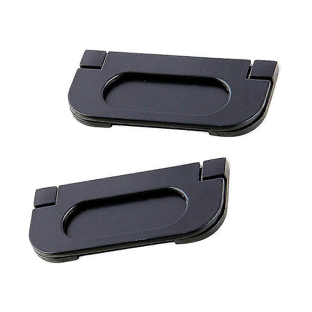 2-Pack Alloy Recessed Type Handle Flush Door Pull for Pocket Doors, Black Rustpr