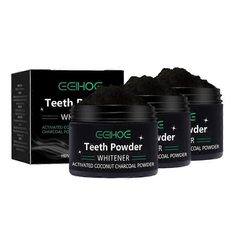 3 قطع كليوباترا مسحوق تبييض الأسنان الطبيعي، مسحوق الأسنان الطبيعي كليوباترا