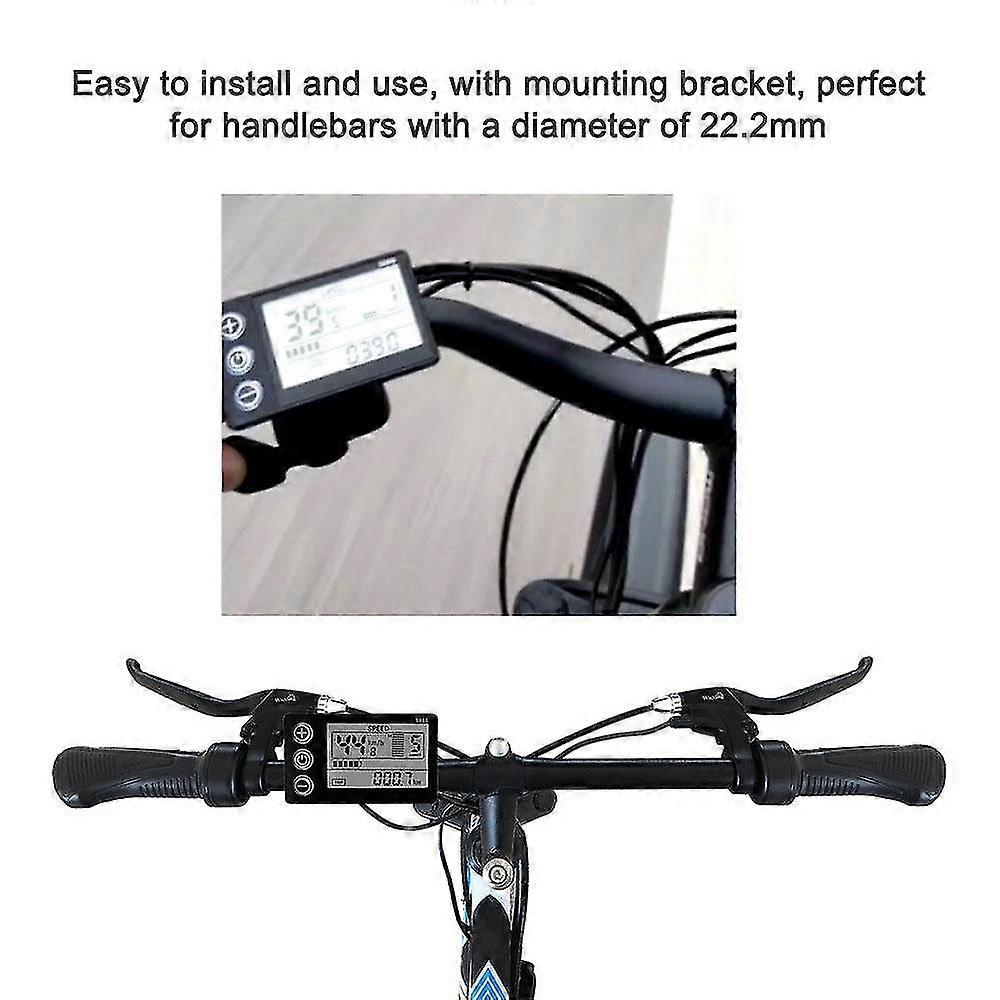 Écran LCD S866 Pour Vélo électrique - Compatible 24V 36V 48V, Rétroéclairage, Montage Guidon 22,2 Mm - Affichage Vitesse, Batterie