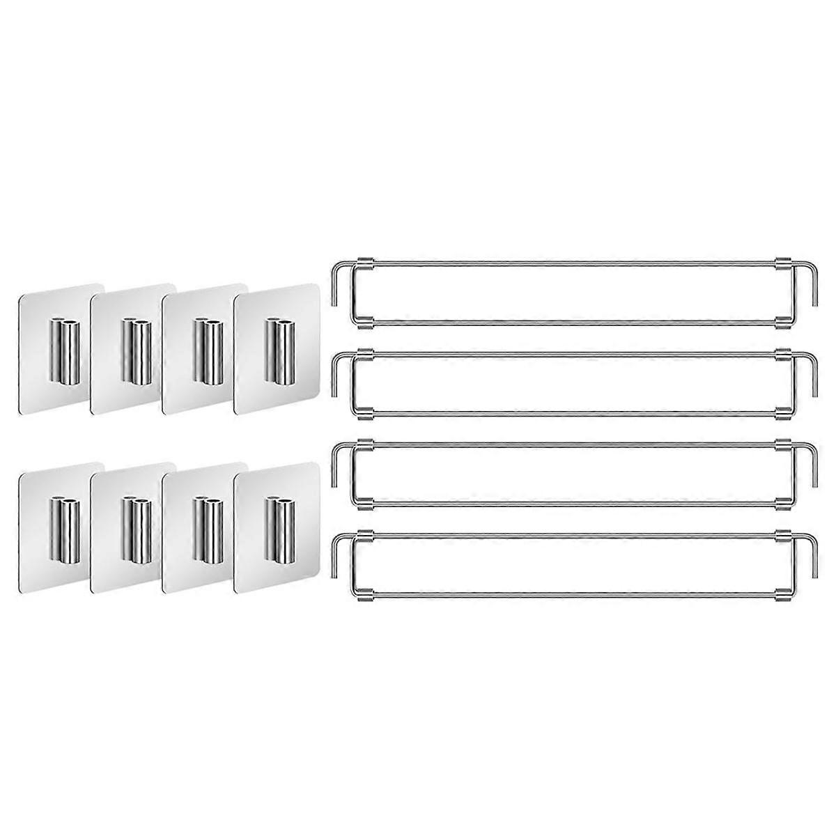 4Pcs RV Refrigerator Bars 12.44-22.63inch Adjustable Stainless Steel RV Fridge Tension Rods RV Refr