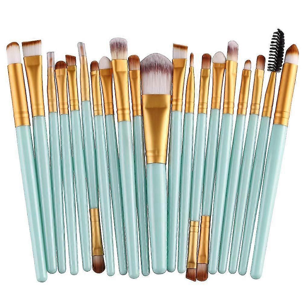 20 Pcs Makeup Brush Set Tools Make-up Toiletry Kit Wool Make Up Brush Set (gold)