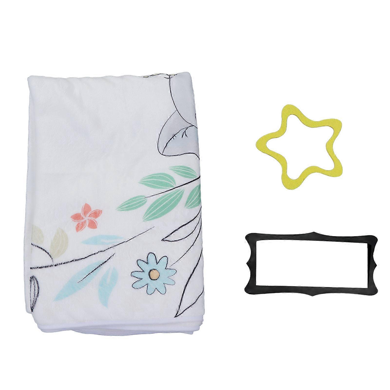 Baby Photography Cloth 150x100cm Cartoon Crown Elephant Pattern Newborn Monthly Cloth for Baby Showers