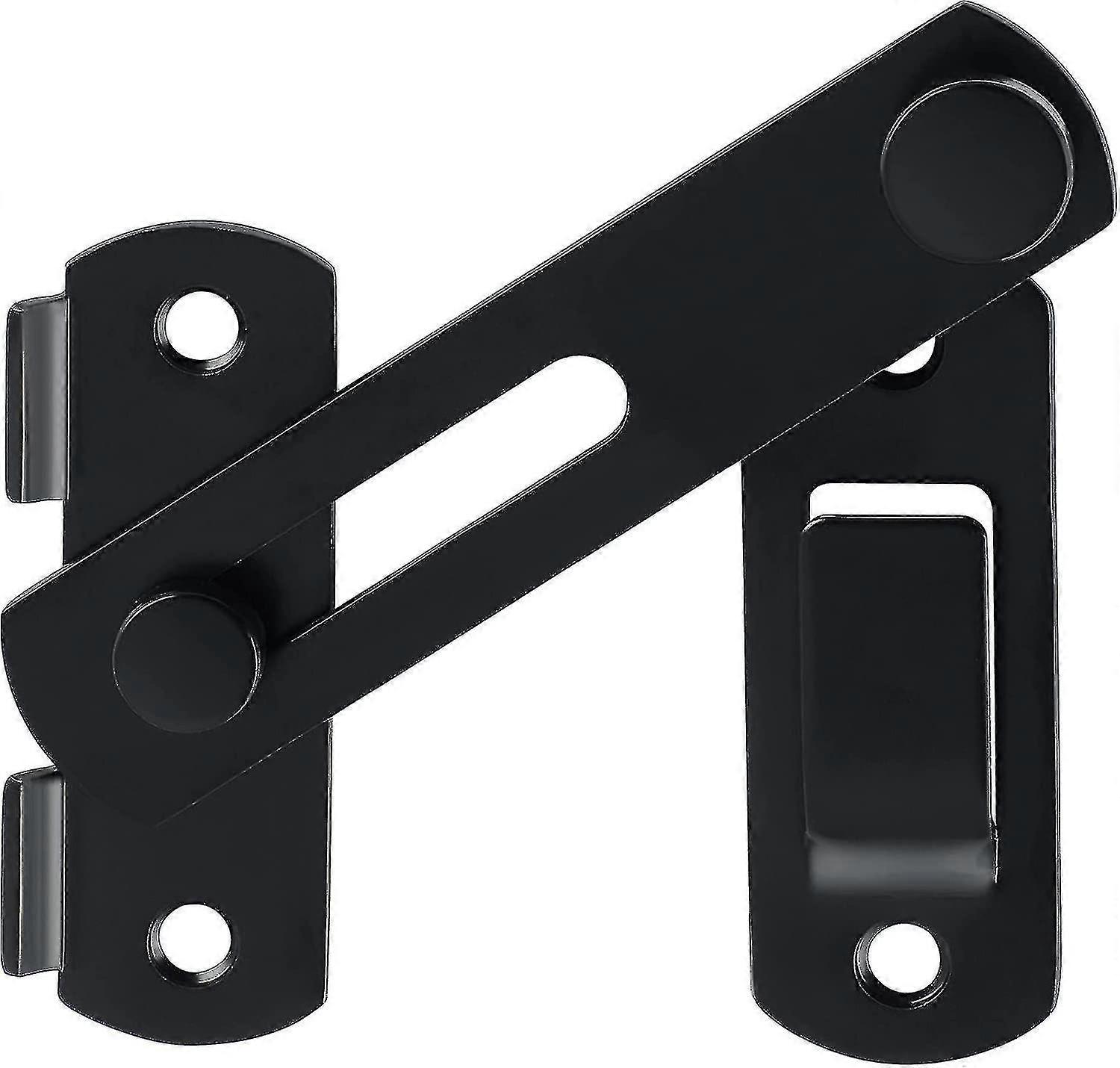 سمكا بوابة قفل أسود مزلاج الباب بوابة صغيرة بولت انزلاق قفل الباب لبوابات خشبية حديقة الباب الداخلي الفولاذ المقاوم للصدأ ، Ems9500-b