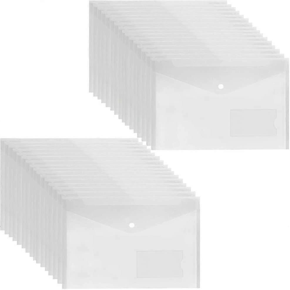 Plastic Wallets A5-36 Pack A5 Plastic Wallet With Plastic Folders Document Files B