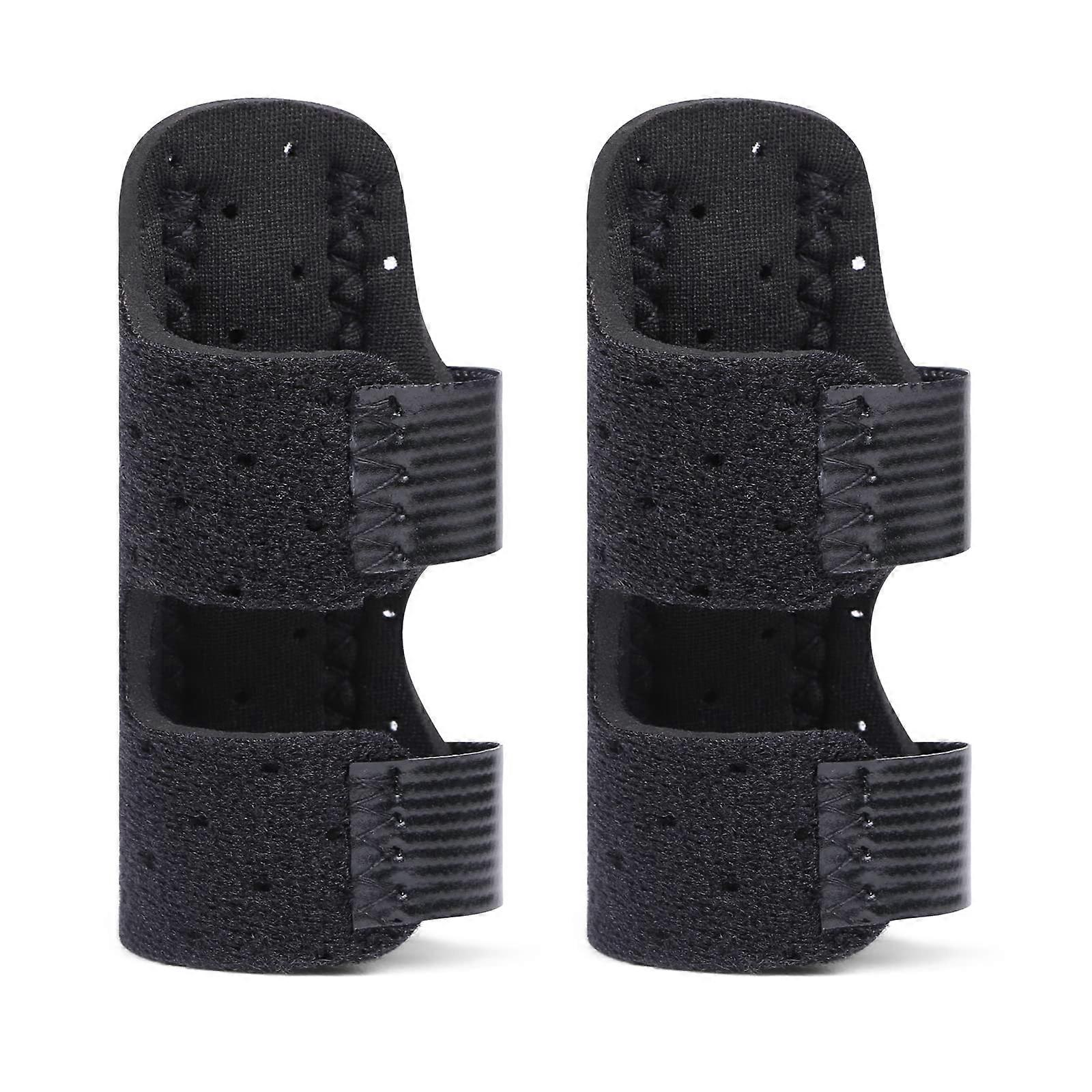 Attelles de doigt, 2 orthèses de support de doigt avec ceinture de fixation réglable, stabilisateur de doigt avec support métallique intégré