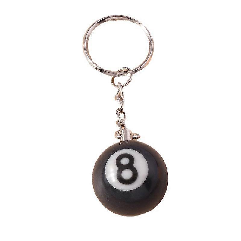 Stylish Billiard Size 8 Keychain Black