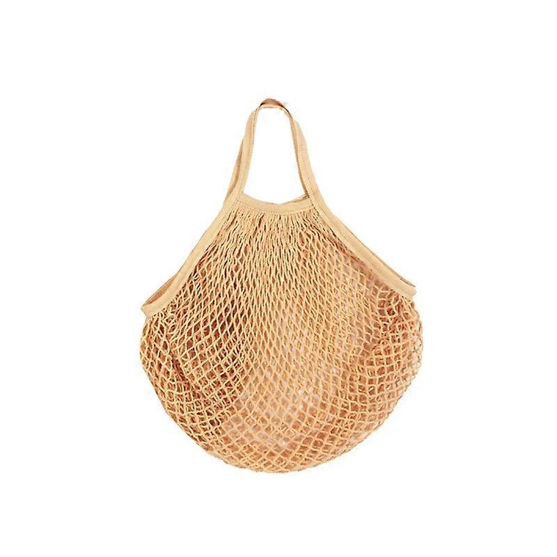 Breathable Mesh Produce Bag with Handle Cotton Shopping Handbag Mesh Bag for Dorm